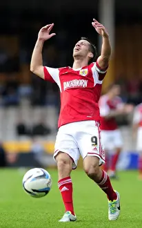 Framed Print : Sam Baldock's Disappointment: Port Vale Holds Bristol City in Check