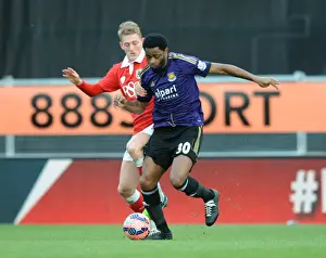 Bristol City V West Ham Prints: Saville vs Song: Clash at Ashton Gate - FA Cup Fourth Round Showdown between Bristol City's George Saville
