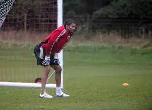 Framed Print : Behind the Scenes: Bristol City First Team Gears Up for Season 10-11 Training (January 13, 2011)