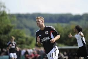 Images Dated 5th July 2014: Scott Wagstaff's Euphoric Goal Celebration: Portishead Town vs