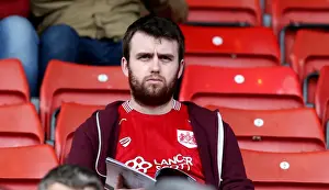 Barnsley V Bristol City Prints: Sea of Bristol City: Triumphant Away Fans at Oakwell Stadium