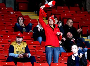 Sea of Bristol City: A Triumphant Away Fans Section at Oakwell Stadium (Barnsley vs. Bristol City, Sky Bet Championship)