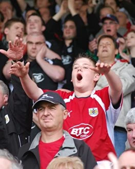 Images Dated 7th May 2008: A Sea of Passionate Bristol City Fans: Unified in Support