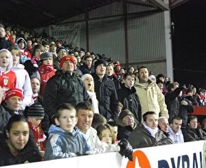 Bristol City V Crystal Palace Collection: A Sea of Passionate Pride: Unyielding Support of Devoted Bristol City FC Fans