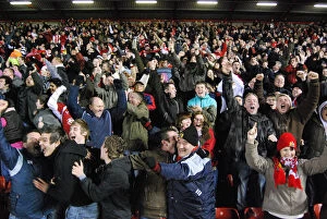Images Dated 19th February 2008: A Sea of Passionate Unity: Bristol City FC Fans