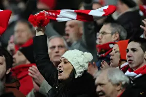 MK Dons V Bristol City Fans Prints: Sea of Scarves: A Unified Display of Bristol City Fans at Stadium MK
