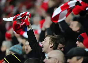 MK Dons V Bristol City Fans Prints: Sea of Scarves: Unified Support of Bristol City Fans at MK Dons Match, February 2015
