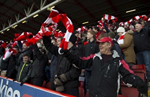 Sea of Scarves: United Bristol City Fans in Red and White