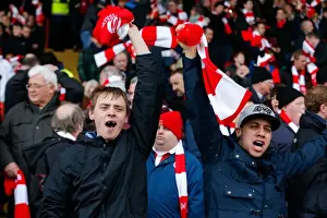 Framed Print : Sea of Scarves: Unity Amongst Bristol City Fans Before FA Cup Clash with West Ham United Framed Print : Sea of Scarves: Unity Amongst Bristol City Fans Before FA Cup Clash with West Ham United