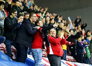 Wigan Athletic V Bristol City Prints: Sea of Supporters: Bristol City Fans Rally at Wigan Athletic vs
