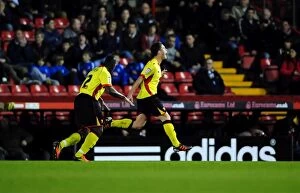 Images Dated 20th March 2012: Sean Murray's Goal Celebration: Bristol City vs. Watford, 2012