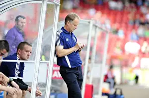 Bristol City V Bradford City Prints: Sean O'Driscoll of Bristol City Taking Notes during Bradford City Match