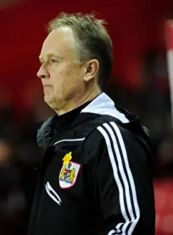 Bristol City V Brighton And Hove Albion Prints: Sean O'Driscoll of Bristol City Watching Pre-Match at Ashton Gate