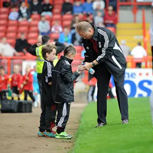 Bristol City V Colchester United Prints: Sean O'Driscoll Signs Autographs for Young Fans at Ashton Gate: Bristol City vs Colchester United