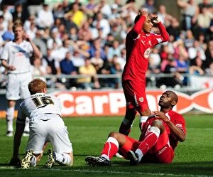 Images Dated 18th April 2009: Season 08-09: Swansea vs. Bristol City - The Intense Football Rivalry: A Battle on the Field