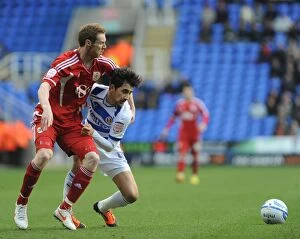Images Dated 28th January 2012: Season 11-12 Football Showdown: Reading vs. Bristol City - A Clash Between Two Football Giants