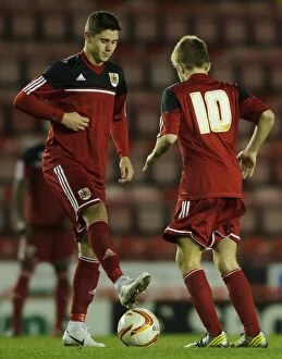 Bristol City V Ipswich Town FA Youth Cup Collection: Second-Half Restart: Wes Burns and Joe Morrell Leading the Charge for Bristol City U18s in FA