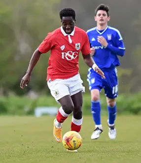 Bristol City V Ipswich U21s Prints: Shaquille Hunter in Action: Bristol City U21s vs Ipswich Town