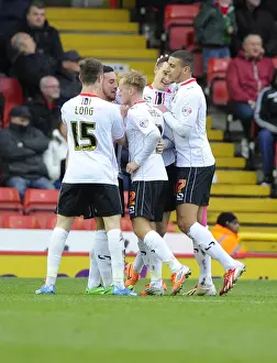 Shaun Williams Scores and Celebrates for MK Dons Against Bristol City in Sky Bet League One