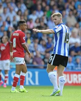 Images Dated 8th August 2015: Sheffield Wednesday vs. Bristol City: Tom Lees in Action at Hillsborough Stadium (August 8, 2015)