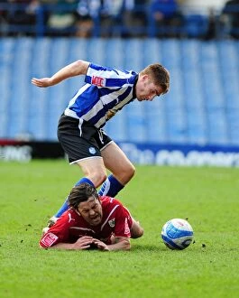 Images Dated 5th April 2010: Sheffield Wednesday vs. Bristol City: Paul Hartley Foul by James O'Connor - Championship Clash