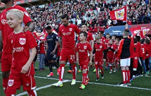 Images Dated 22nd April 2017: Sky Bet Championship: Mascots Leading the Way - Bristol City vs Barnsley
