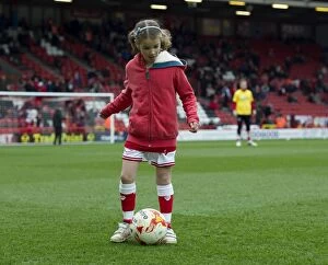 Images Dated 19th March 2016: Sky Bet Championship Showdown: Bristol City vs. Bolton Wanderers - Mascot in Action at Ashton Gate