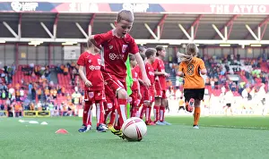 Bristol City V Wolverhampton Wanderers Prints: Sky Bet Championship Showdown: A Mascot Face-Off - Bristol City vs