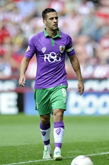 Images Dated 9th August 2014: Sky Bet League One Kickoff: Sam Baldock in Action for Bristol City at Bramal Lane