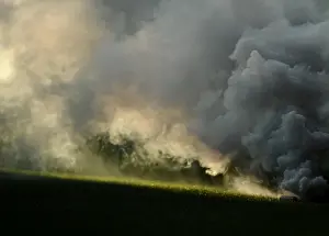 Smoke Disrupts Bristol City vs Preston North End Match at Ashton Gate, 2014