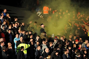 Bristol City V Preston North End Prints: Smoke-Filled Atmosphere: Bristol City vs. Preston North End, 2014