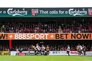 Brentford V Bristol City Prints: Sold Out Away End: Bristol City Fans at Brentford's Griffin Park