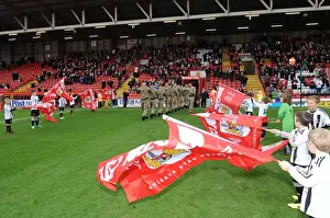 Soldiers Lead Out Bristol City in FA Cup Match against Dagenham and Redbridge, 2013