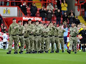 Bristol City V Dagenham And Redbridge Prints: Soldiers Lead Bristol City Out in FA Cup Match against Dagenham and Redbridge