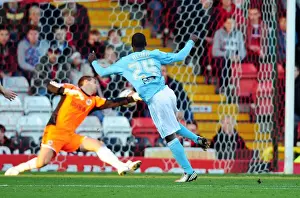 Bristol City V Hull City Prints: Sone Aluko Scores the Opener for Hull City Against Bristol City in Championship Match