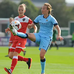 Bawfc Prints: Sophie Ingle Battles for Possession: Bristol City FC vs Manchester City Ladies