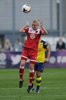 BAWFC v Arsenal Ladies Collection: Sophie Ingle Wins Epic Header for Bristol City FC Against Arsenal Ladies