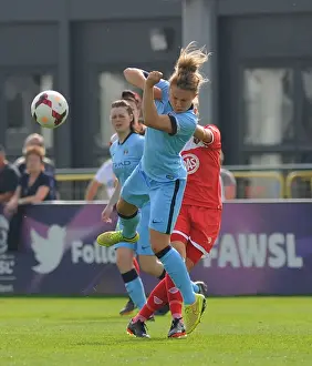 Bawfc Prints: Steph Houghton Tackles in BAWFC vs Man City Ladies Football Match, 2014