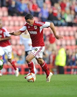 Images Dated 28th September 2013: Stephen McLaughlin in Action: Bristol City vs Colchester United, Sky Bet League One, 2013