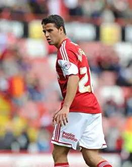 Framed Print : Stephen McLaughlin in Action: Bristol City vs Peterborough United, September 14, 2013 - Sky Bet League One Football Match at Ashton Gate
