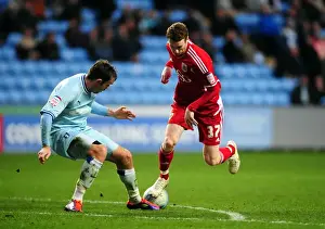 Coventry City V Bristol City Prints: Stephen Pearson vs. Richard Keogh: Intense Battle in Coventry City vs