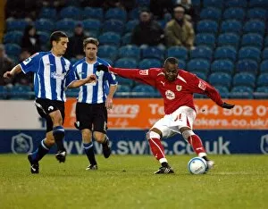 Sheffield Wednesday V Bristol City Collection: Stern John sees his shot go just over