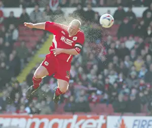 05-06 Action Prints: Steve Brooker in Action: 05-06 Season - Bristol City Football Club