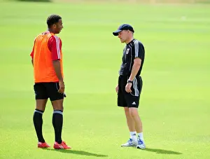 Pre-Season Training Prints: Steve Coppell and Nicky Maynard: Intense Pre-Season Training at Bristol City FC