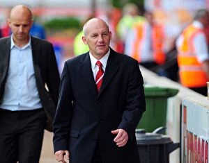 Images Dated 26th July 2010: Steve Coppell: Unyielding Manager on the Touchline at Exeter City vs. Bristol City