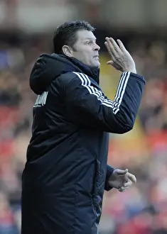 Steve Cotterill: In Action During Bristol City's Match Against Stevenage