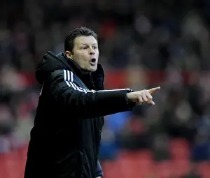 Bristol City V Carlisle United Prints: Steve Cotterill in Action: Leading Bristol City at Ashton Gate, 2014 (Football Manager)
