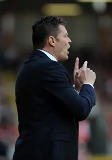 Bristol City V Notts County Prints: Steve Cotterill in Action: Leading Bristol City Against Notts County at Ashton Gate