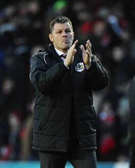 Images Dated 1st February 2015: Steve Cotterill Appreciates Fans After Bristol City's Victory Over Fleetwood Town, January 2015