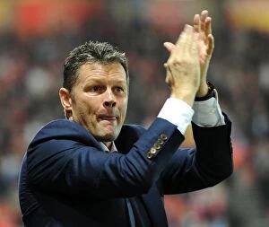 Images Dated 16th October 2015: Steve Cotterill and Bristol City Face Nottingham Forest in Sky Bet Championship Showdown at Ashton